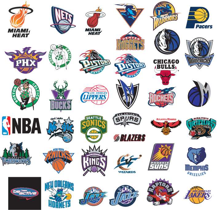 free vector NBA Basketball Team Vector Logos